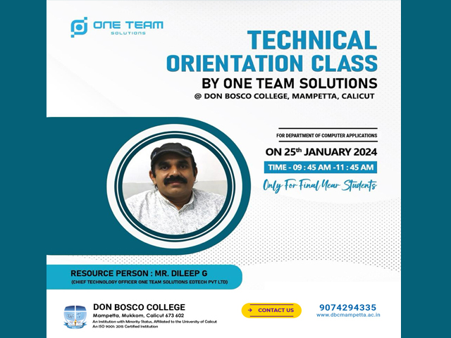 Technical Orientation Class